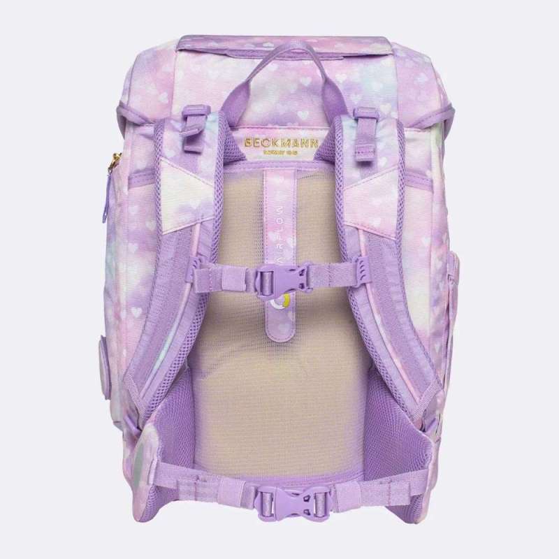 BECKMANN Schulranzen Set AIR PLUS 6 tlg - Princess Purple Rückansicht