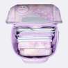 BECKMANN Schulranzen Set AIR PLUS 6 tlg - Princess Purple oberes Fach gefüllt