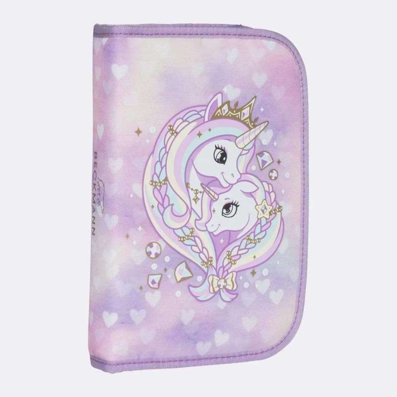 BECKMANN Schulranzen Set AIR PLUS 6 tlg - Princess Purple Schüleretui Front