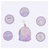 BECKMANN Schulranzen Set AIR PLUS 6 tlg - Princess Purple Schüleretui Patchies und Schlüsselanhänger