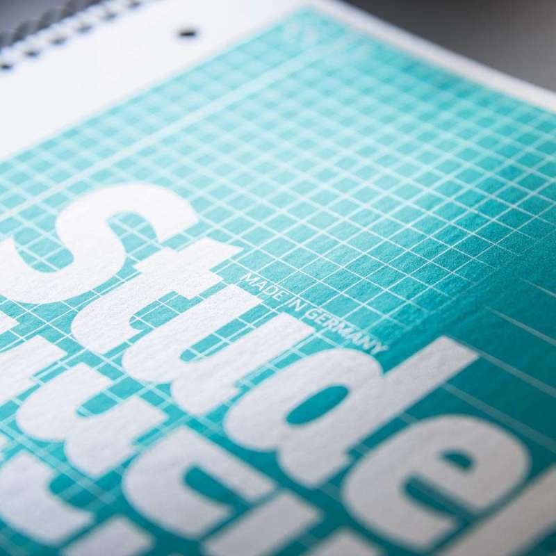 Collegeblock Premium Student „DUO“ | A4, kariert/liniert, 80 Blatt, petrol - Nahaufnahme