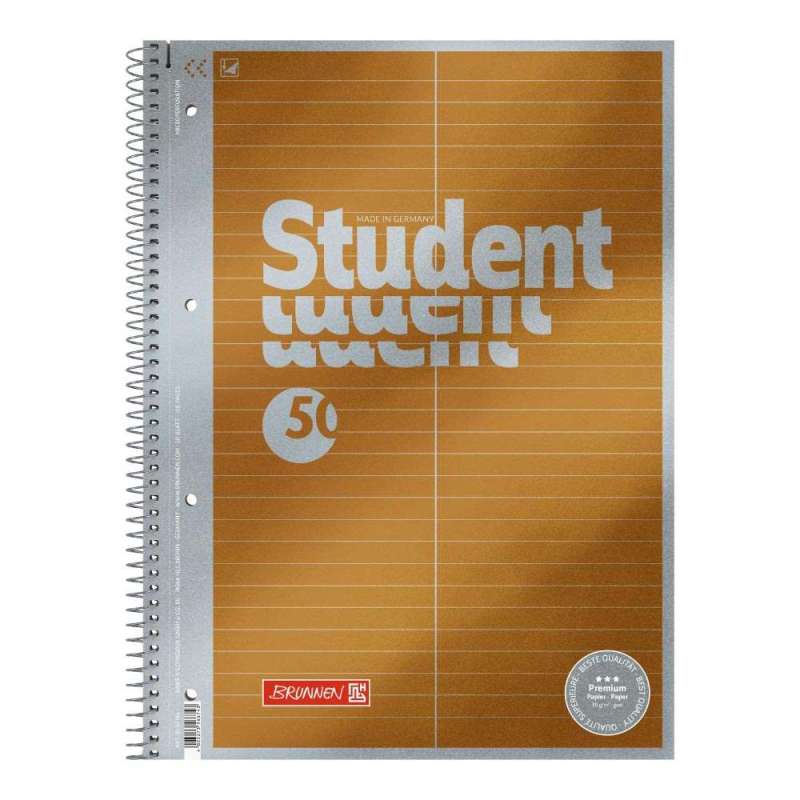 Collegeblock Premium Student „Vokabeln“ | A4, Lineatur 53, 50 Blatt, gelb -Front