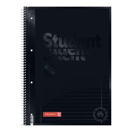 Collegeblock Premium Student Colour Code | A4, Lineatur 27, 80 Blatt, onyx - Front