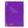 Collegeblock Premium Student Colour Code | A4, Lineatur 28, 80 Blatt, purple - Front