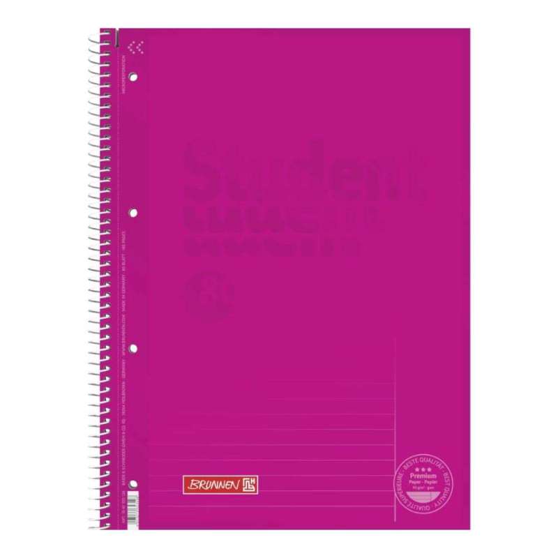 Collegeblock Premium Student Colour Code | A4, Lineatur 25, Blatt 80, pink - Front