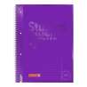 Collegeblock Premium Student Colour Code | A4, Lineatur 25, 80 Blatt, purple - Front