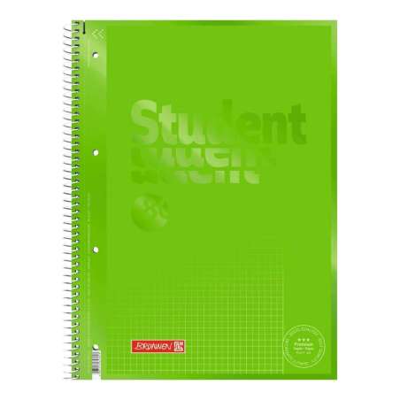 Collegeblock Premium Student Colour Code | A4, Lineatur 26, 80 Blatt, kiwi - Front