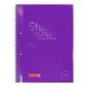 Collegeblock Premium Student Colour Code | A4, Lineatur 26, 80 Blatt, purple - Front