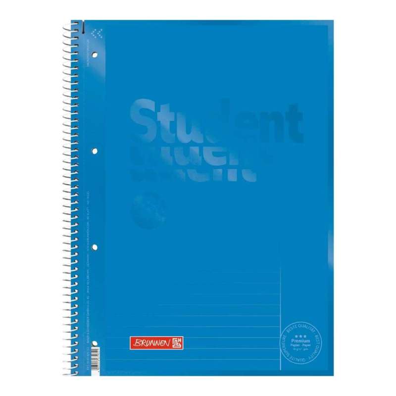 Collegeblock Premium Student Colour Code | A4, Lineatur 25, 80 Blatt, azur - Front