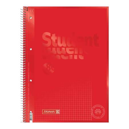 Collegeblock Premium Student Colour Code | A4, Lineatur 26, 80 Blatt, red - Front