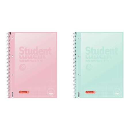 Collegeblock Premium Student „Pastell“ | A4, Lineatur 28, 80 Blatt, pastellrosa/pastellmint - Front