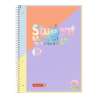 Collegeblock Premium Student „Intoxicate“ | A4, Lineatur 28, 80 Blatt, koralle/violett - Front