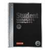 Collegeblock Premium Student „Hardwired“ | A4, Lineatur 27, 80 Blatt, schwarz - Front