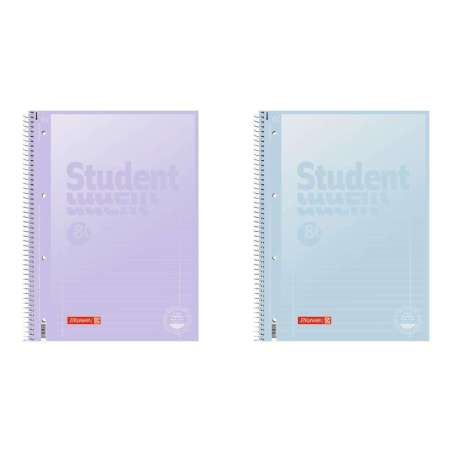 Collegeblock Premium Student „Pastell 2“ | A4, Lineatur 27, 80 Blatt, pastellblau/pastelllila - Front