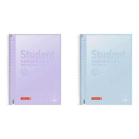 Collegeblock Premium Student „Pastell 2“ | A4, Lineatur 28, 80 Blatt, pastellblau/pastelllila - Front