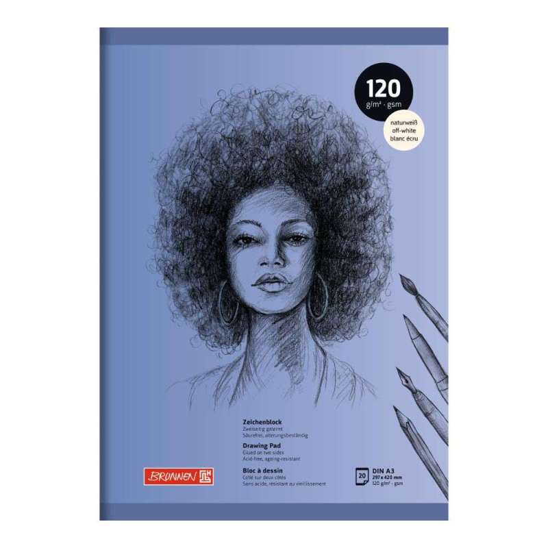 BRUNNEN  - Zeichenblock | A3, 20 Blatt, 120 g/m² - Front Cover