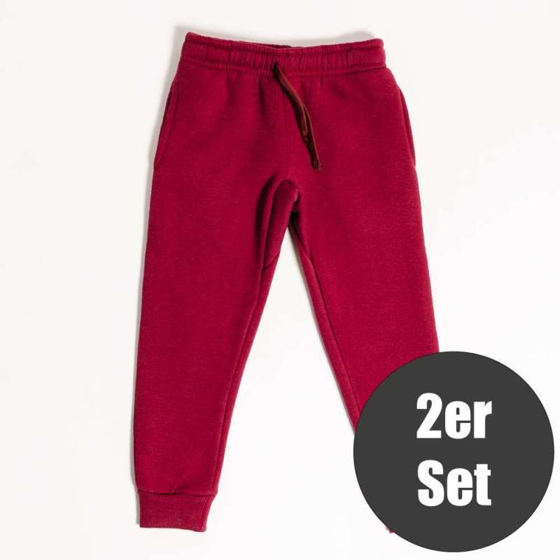 Children Urban Basic Jogginghose - Bordeaux 2er Set