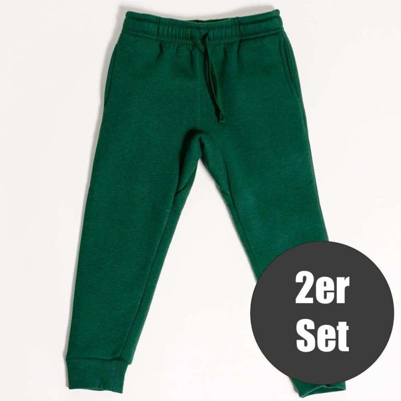 Children Urban Basic Jogginghose - Bottle Green 2er Set