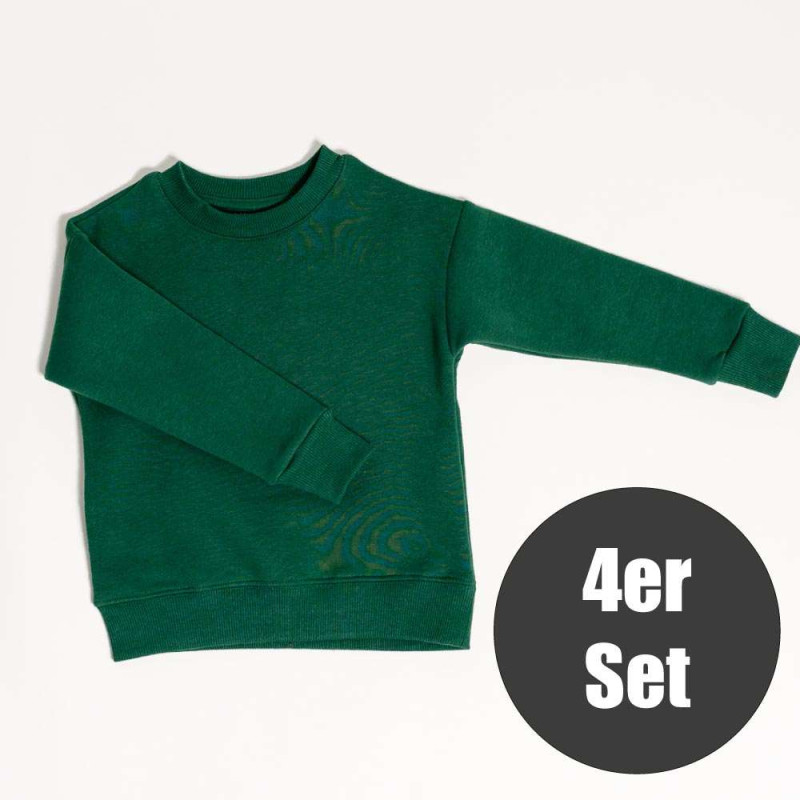 CHILDREN URBAN BASICS - Sweatshirt - Bottle Green Front 4er Set
