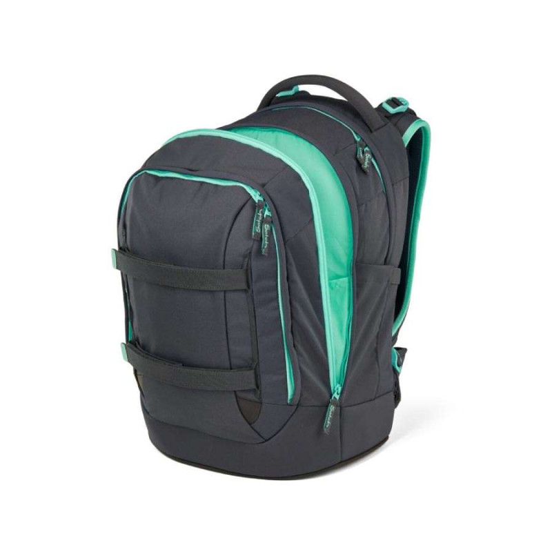 SATCH Schulrucksack pack (Modell 2025) - Mint Phantom seitlich geöffnet