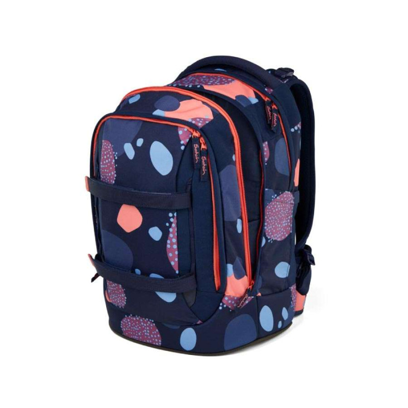 SATCH Schulrucksack pack (Modell 2025) - Coral Reef seitliche Front geöffnet
