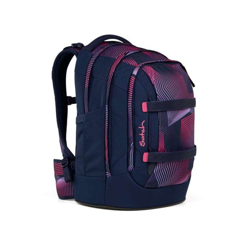 SATCH Schulrucksack pack (Modell 2025) - Seismic Pink seitliche Front rechts