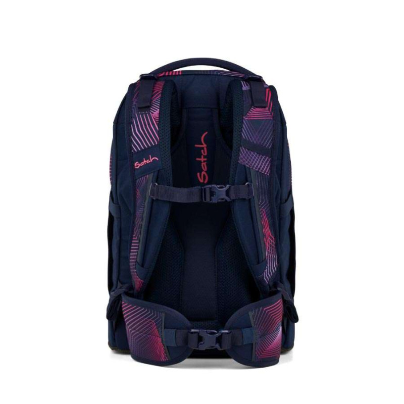 SATCH Schulrucksack pack (Modell 2025) - Seismic Pink Rückansicht