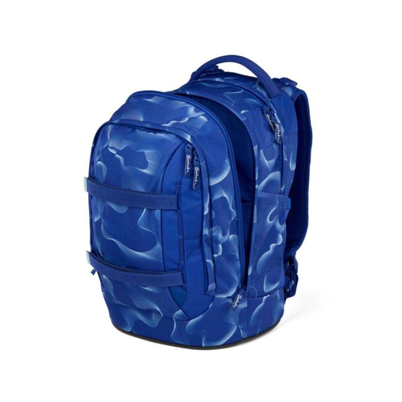 SATCH Schulrucksack pack (Modell 2025) - Vibrant Blue seitliche Front geöffnet