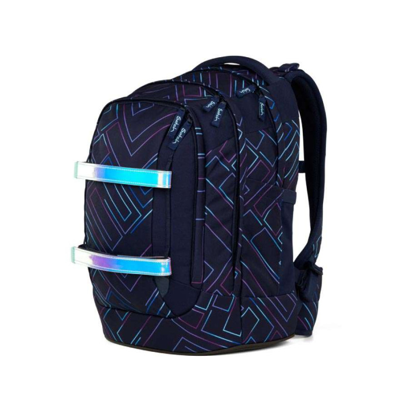 SATCH Schulrucksack pack (Modell 2025) - Purple Laser seitliche Front links