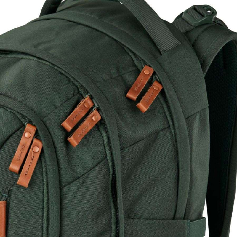 SATCH Schulrucksack pack (Modell 2025) - Nordic Forest Green Nahaufnahme Reisverschluss
