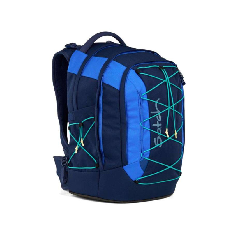 SATCH Schulrucksack pack (Modell 2025) - Crossed Blue seitliche Front rechts
