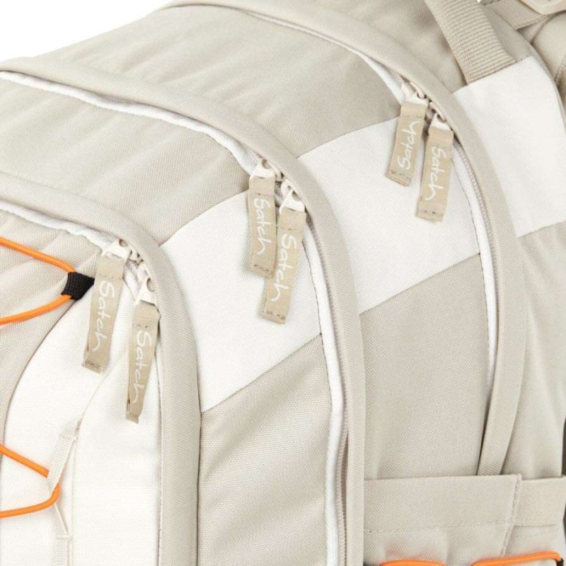 SATCH Schulrucksack pack (Modell 2025) - Crossed Sand Nahaufnahme Reisverschluss