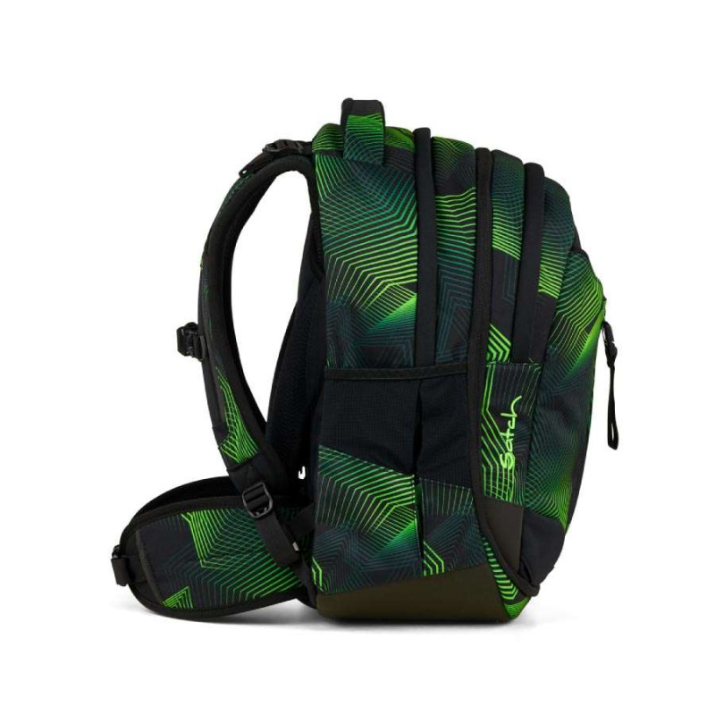 SATCH Schulrucksack MATCH (Modell 2025) - Seismic Green seitlich rechts