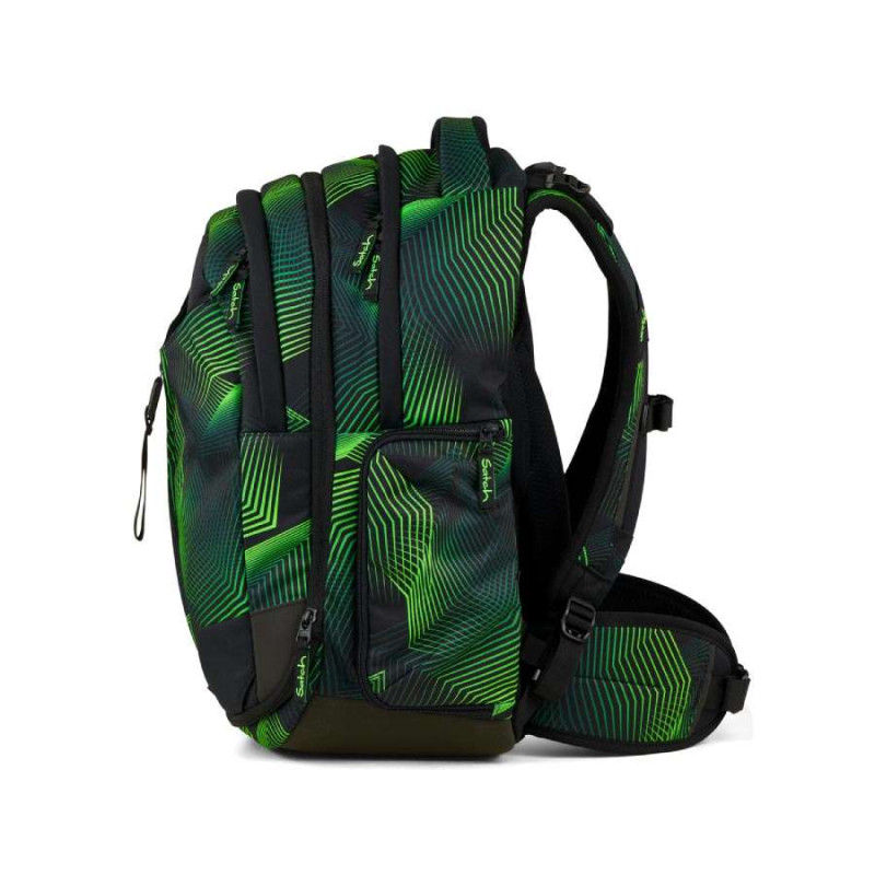 SATCH Schulrucksack MATCH (Modell 2025) - Seismic Green seitlich links