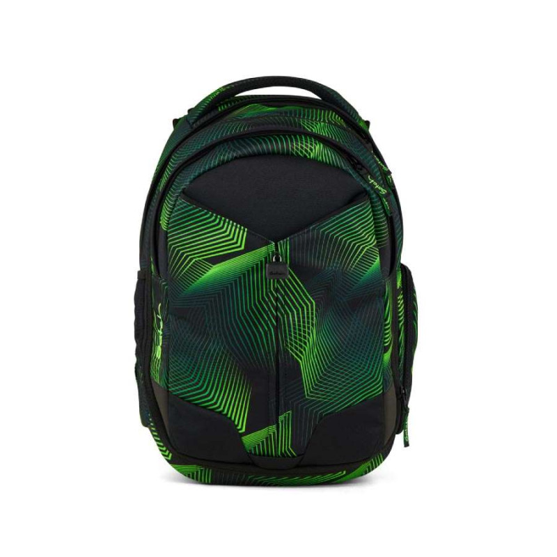 SATCH Schulrucksack MATCH (Modell 2025) - Seismic Green Front ohne Reißverschluss