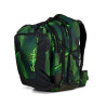 SATCH Schulrucksack MATCH (Modell 2025) - Seismic Green seitliche Front mit Turnbeutel