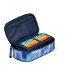 SATCH Schlamperbox in verschiedenen Farben - Blurry Sky offen mit Stiften