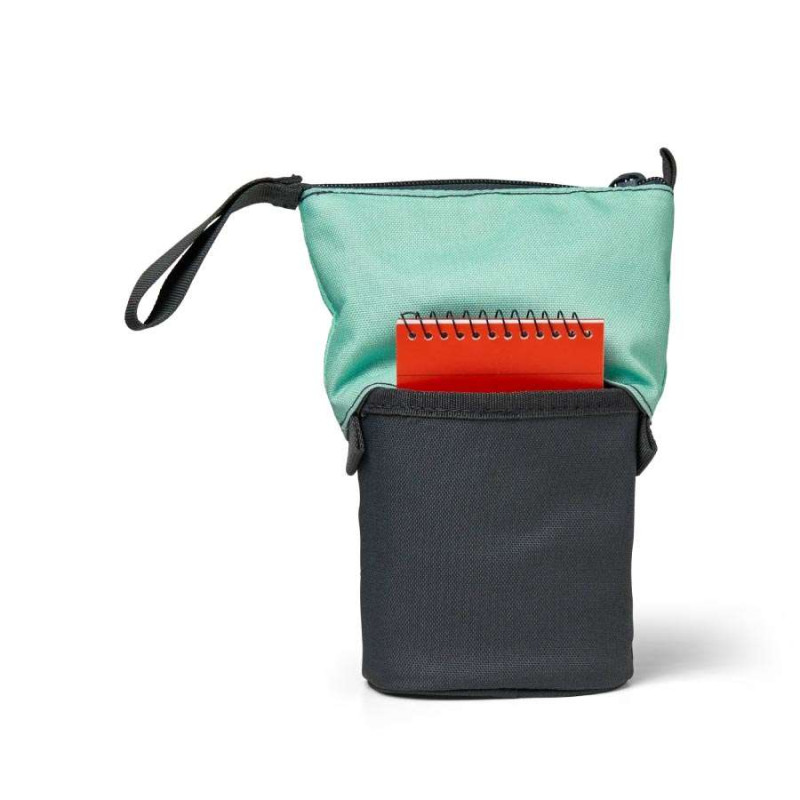 SATCH Pencil Slider - in verschiedenen Farben - Gradient Mint Rückansicht Reißverschluss offen