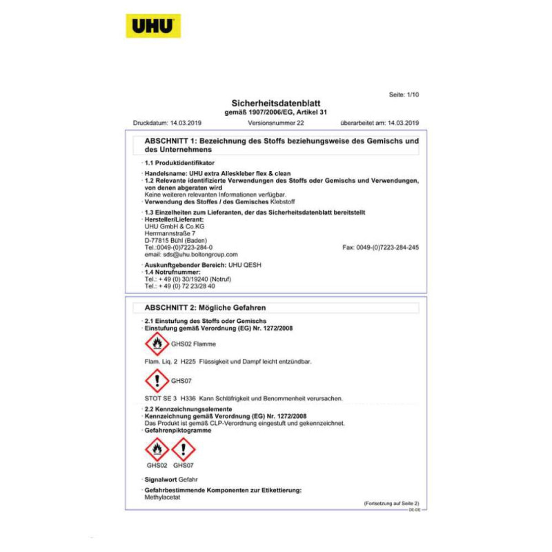 UHU FlexTube extra FlexTube, 18 g hinten