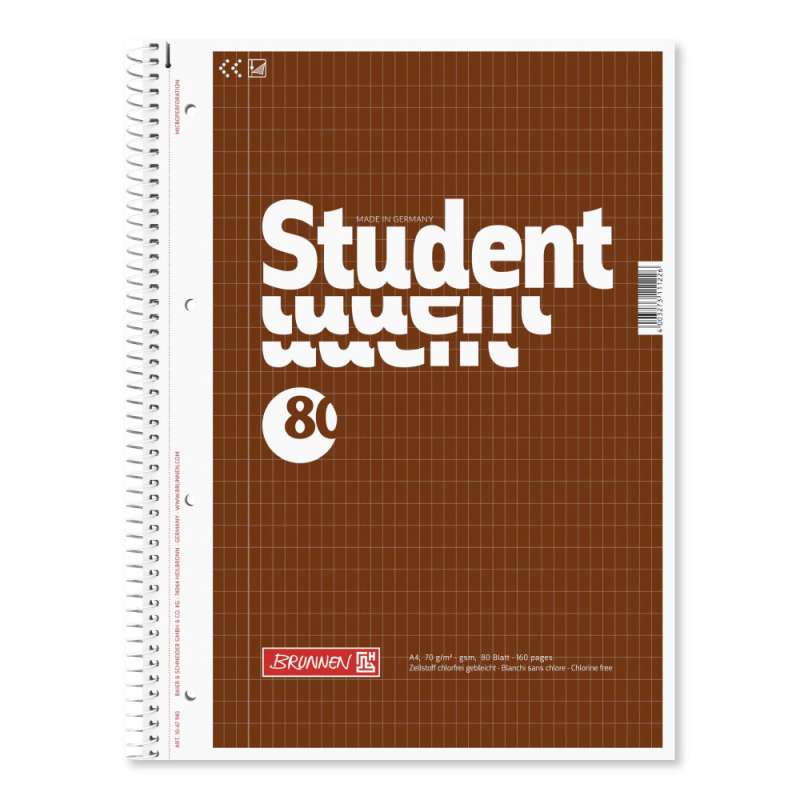 BRUNNEN Collegeblock A4 80 Blatt 70g/qm Lineatur 23