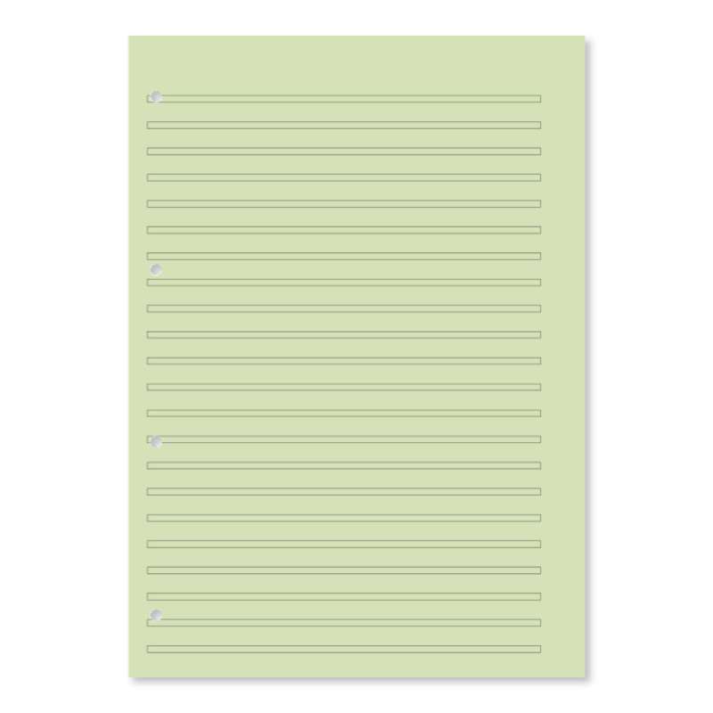 BRUNNEN Schulblock Premium Rand gelocht 90g/qm A4 Lineatur 3 Blattansicht