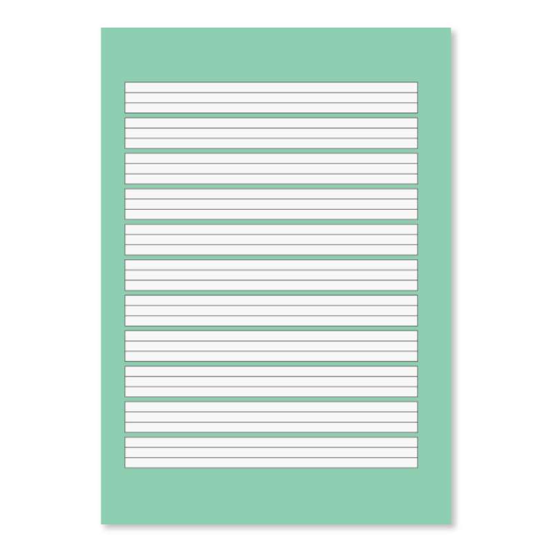 BRUNNEN Schulblock 80g/qm gelocht A5 50 Blatt Lineatur 1 Blattansicht