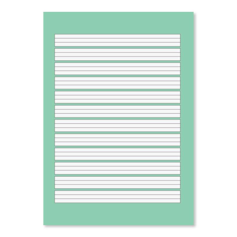 BRUNNEN Schulblock 80g/qm gelocht A5 50 Blatt Lineatur 2 Blattansicht