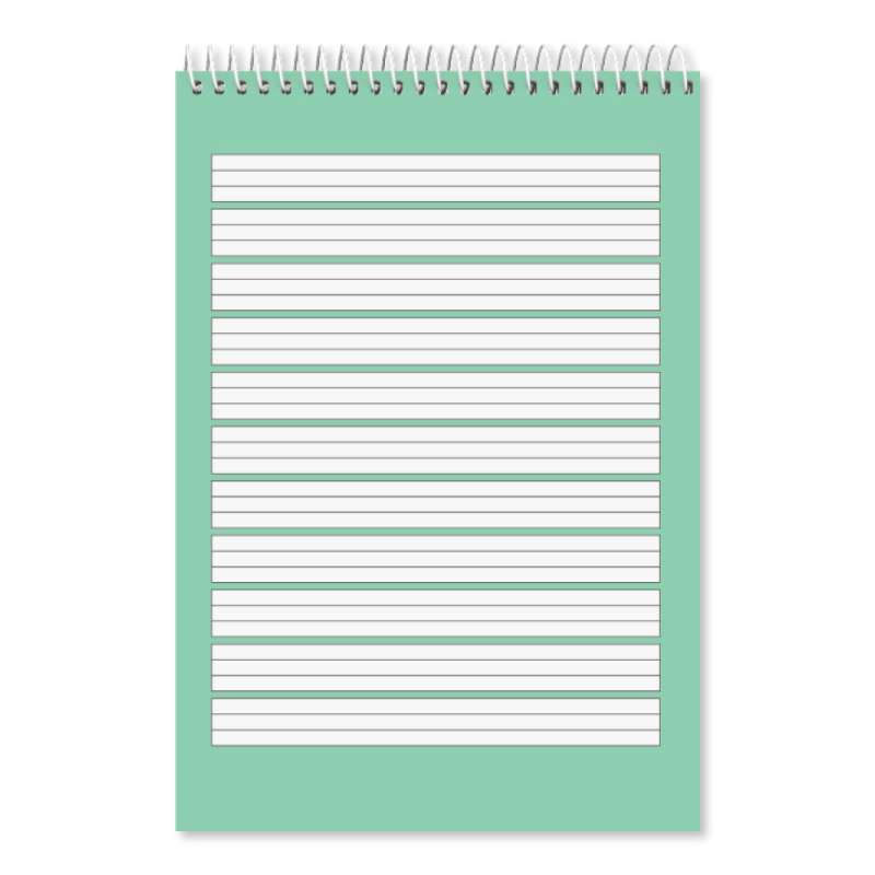 BRUNNEN Schulblock 80g/qm gelocht A5 40 Blatt Lineatur 1 Blattansicht