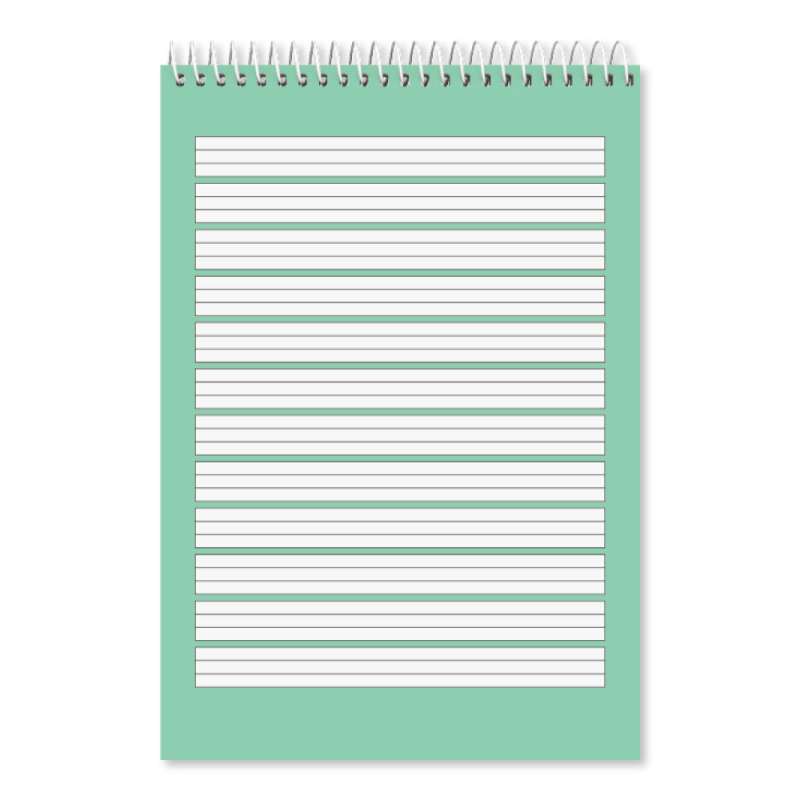 BRUNNEN Schulblock 80g/qm gelocht A5 40 Blatt Lineatur 2 Blattansicht