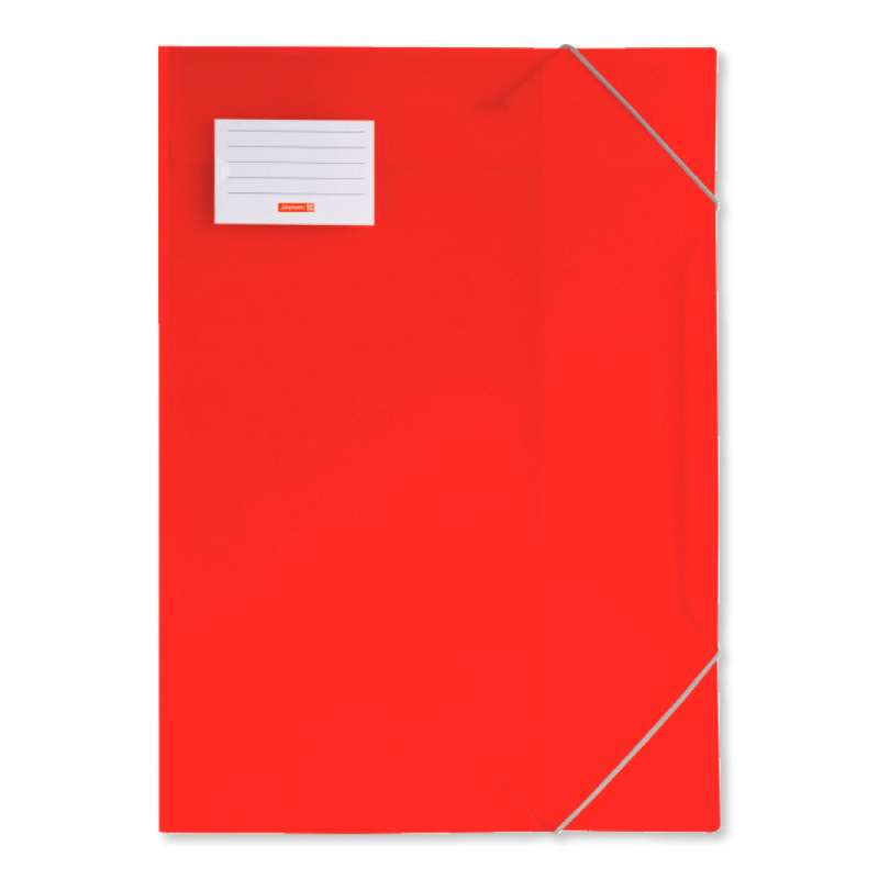 BRUNNEN Sammelmappe FACT! 3 Klappen translucente PP-Folie A3 rot