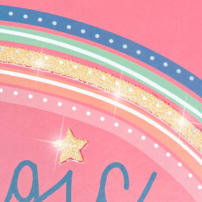 BRUNNEN Sammelmappe FACT! translucente PP-Folie A4 magic rainbow pink glitzer
