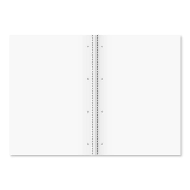 BRUNNEN Schulheft FSC - Perforation 4-fach-Lochung 16 Blatt A4 Lineatur 30 Innenansicht