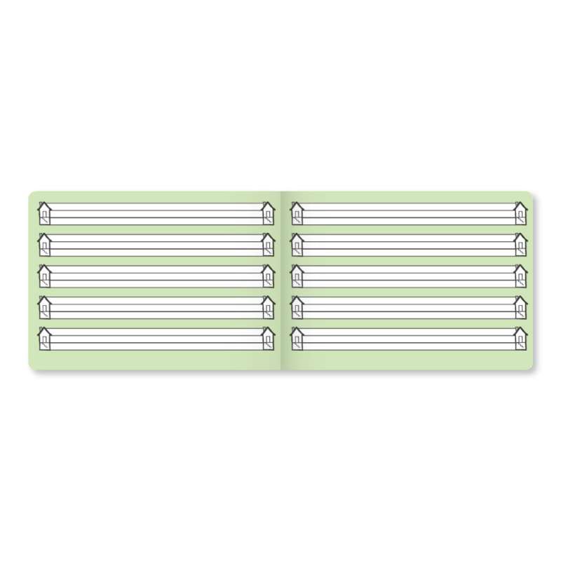BRUNNEN Schreibheft A5 quer - 16 Blatt Lineatur 0 Innenansicht