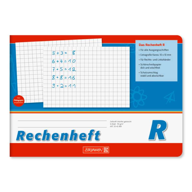 BRUNNEN Rechenheft A5 quer - 16 Blatt